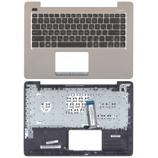 Клавиатура для ноутбука Asus X456 топкейс бронза