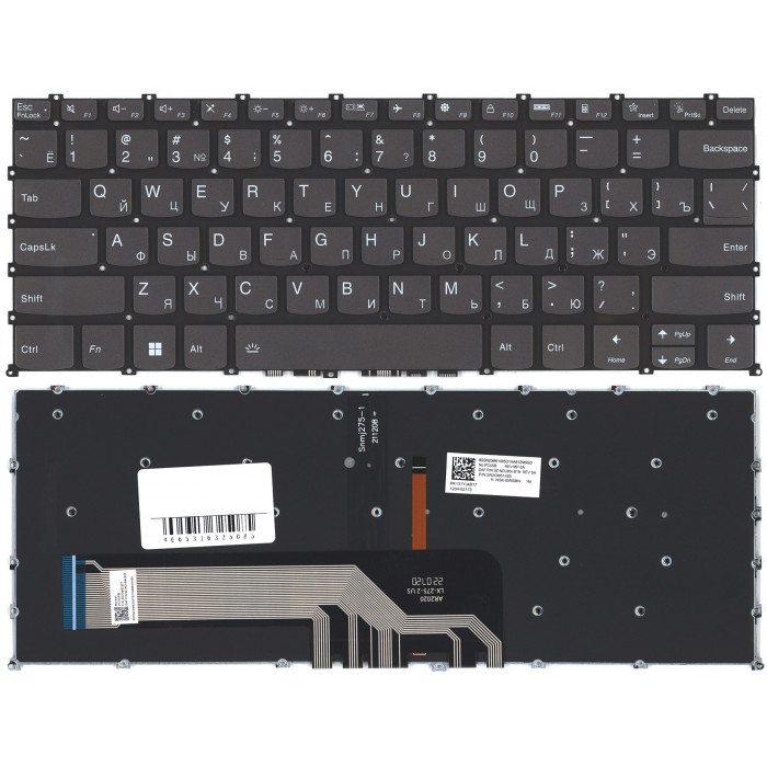 Клавиатура для ноутбука Lenovo IdeaPad Slim 5 14IRH10R черная