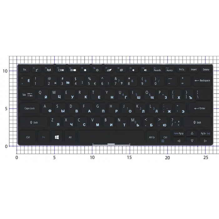 Клавиатура для ноутбука Acer SP111-32N SP111-33 SP111-34N черная