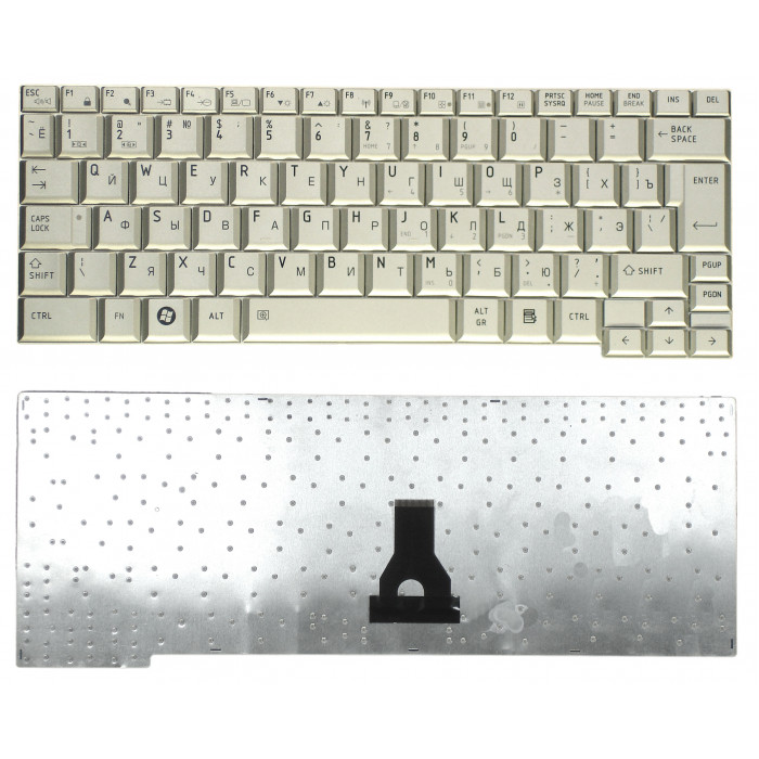 Клавиатура для Toshiba Portege A600 A603 R500 R600 R601 R603 серебристая