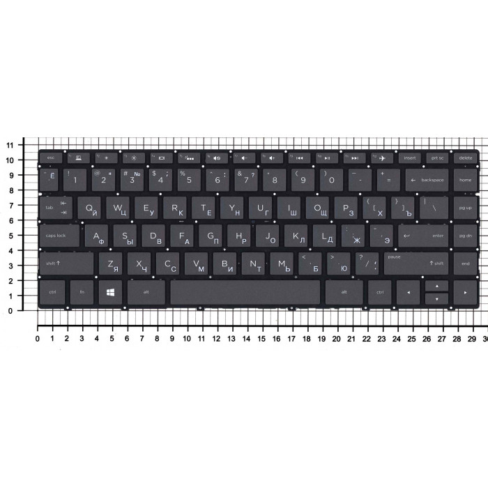 Клавиатура для HP Envy 13-AD черная с подсветкой