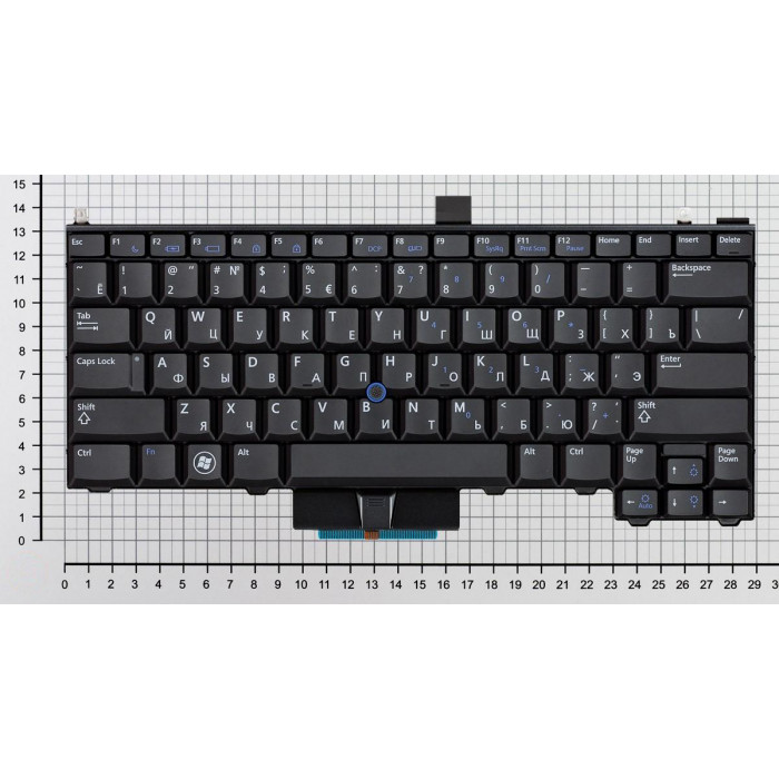 Клавиатура для Dell Latitude E4310 черная с указателем (point stick)