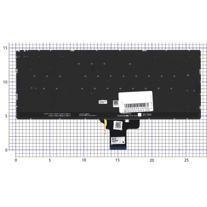 Клавиатура для ноутбука Asus Vivobook Pro 14 X3400 черная с подсветкой