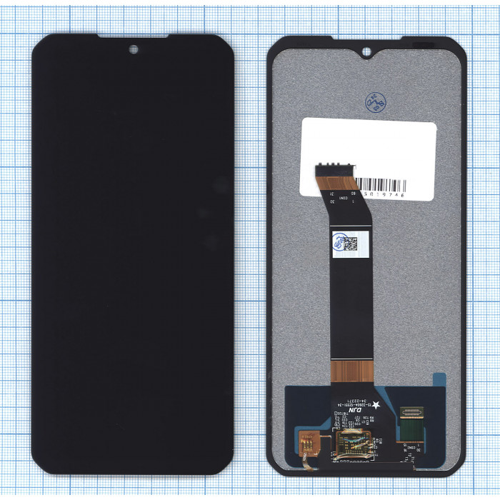 Дисплей для Doogee V30, V30T в сборе с тачскрином черный Orig