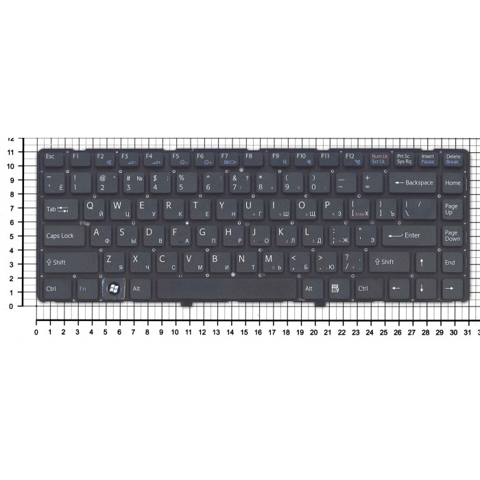 Клавиатура для Sony Vaio VPC-EA черная без рамки