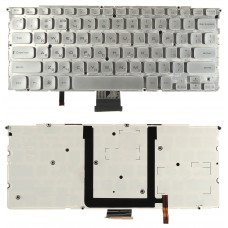 Клавиатура для Dell XPS 15Z серебристая с подсветкой