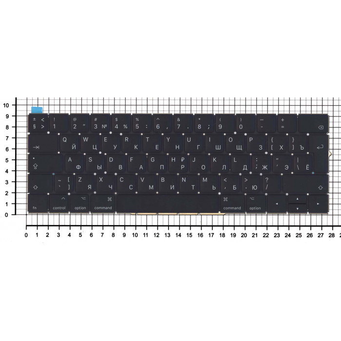 Клавиатура для Apple MacBook Pro 13 15 Retina A1706 черная с подсветкой большой Enter