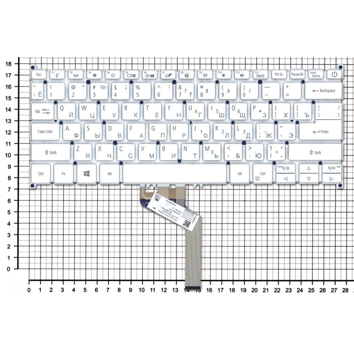 Клавиатура для Acer Swift 7 SF714-52T белая
