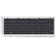 Клавиатура для DNS Clevo W350 w370 черная c рамкой (плоский ENTER) подсветка