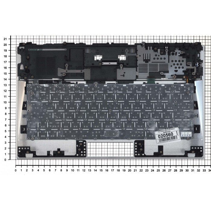 Клавиатура для Sony Vaio SVD13 серебристая с подсветкой топ-панель