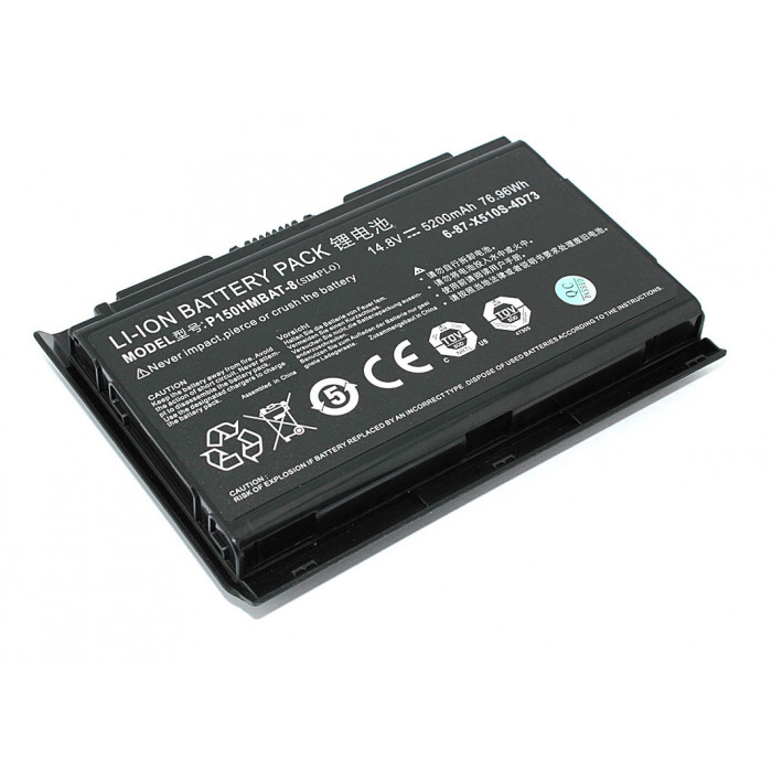 Аккумулятор для Clevo P150 (P150HMBAT-8) 14.8V 5200mAh