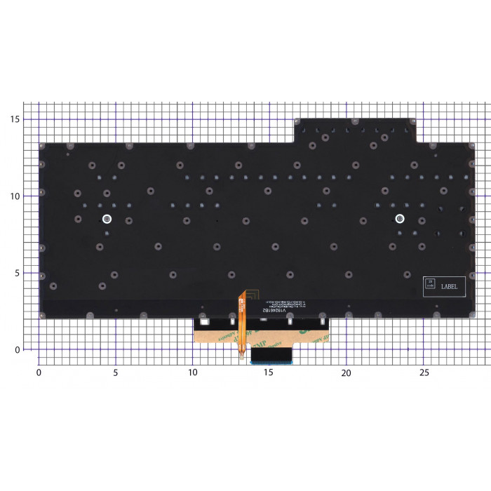 Клавиатура для ноутбука Asus ROG Zephyrus G14 GA401 серебристая c подсветкой маленький энтер