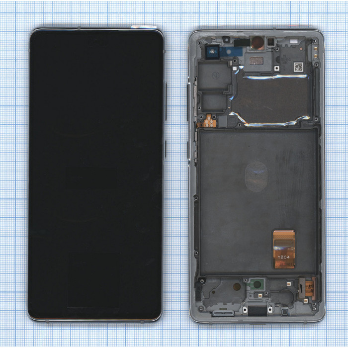 Дисплей для Samsung Galaxy S20 FE SM-G780F в сборе с тачскрином ServicePack черный (GH82-24219B)