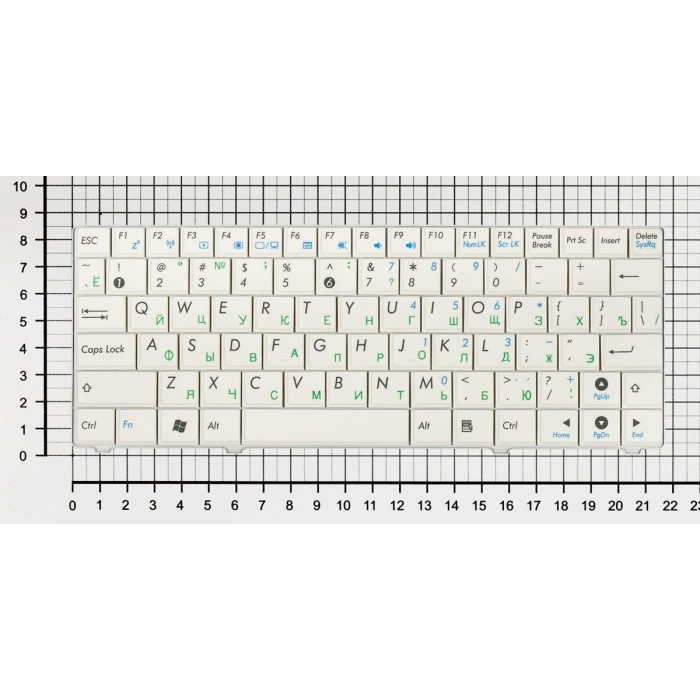 Клавиатура для Asus Eee PC 900HA 900SD T91 белая