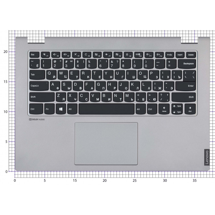 Топ-панель для Lenovo Ideapad C340-14 серебристый