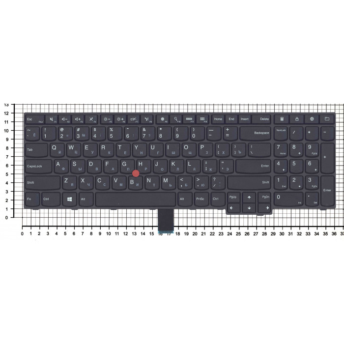 Клавиатура для Lenovo Thinkpad Edge E550 E550C E555 E560 E565 черная