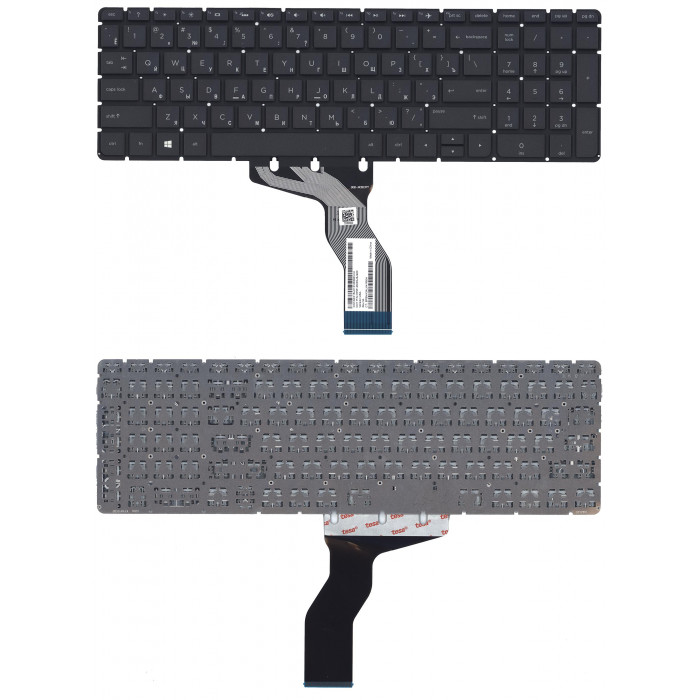 Клавиатура для HP Pavilion 15-ab 15-ab000 15-cb 15z-ab100, p/n: 9Z.NBWBW.001, NSK-CV0BW, 788603-001, 776927-001 черная с белой подсветкой