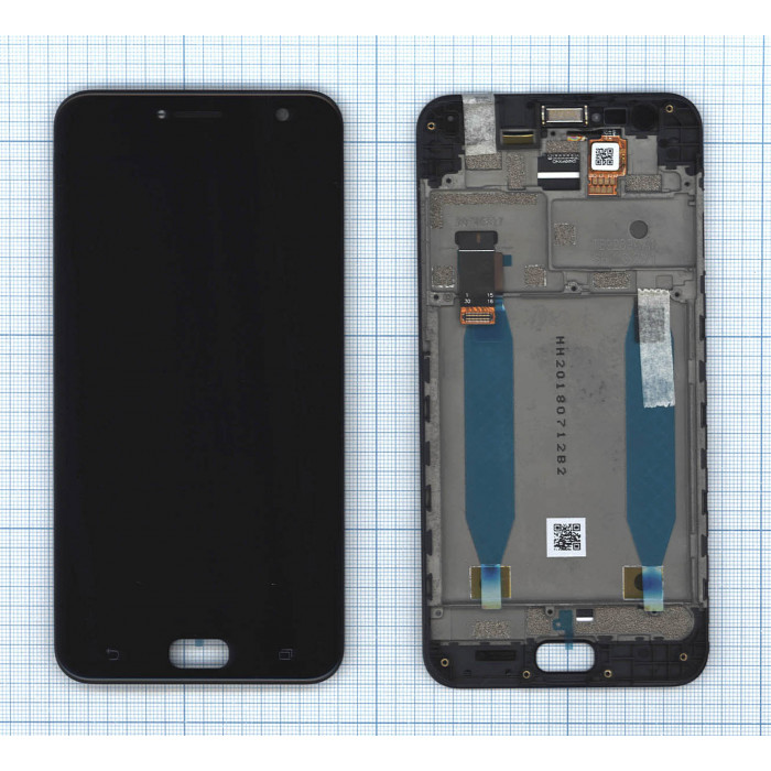 Дисплей для Asus ZenFone Live ZB553KL черный с рамкой