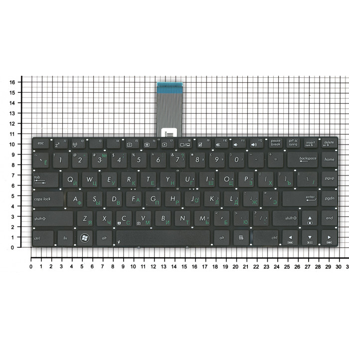 Клавиатура для Asus N46 U46 K45 черная без рамки