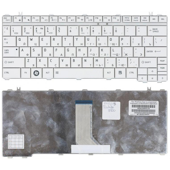 Клавиатура для Toshiba Portege M900 Satellite U500 U505 белая