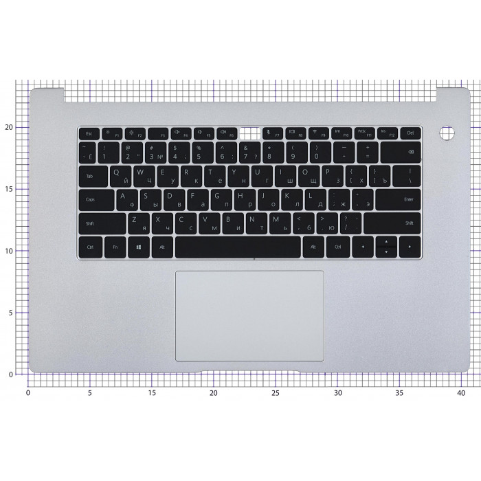 Клавиатура для Huawei MateBook D 15 BohrK-WAQ9AR топкейс Mystic Silver