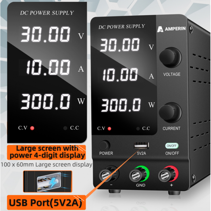 Лабораторный блок питания Amperin AI-C3010 30V, 10A