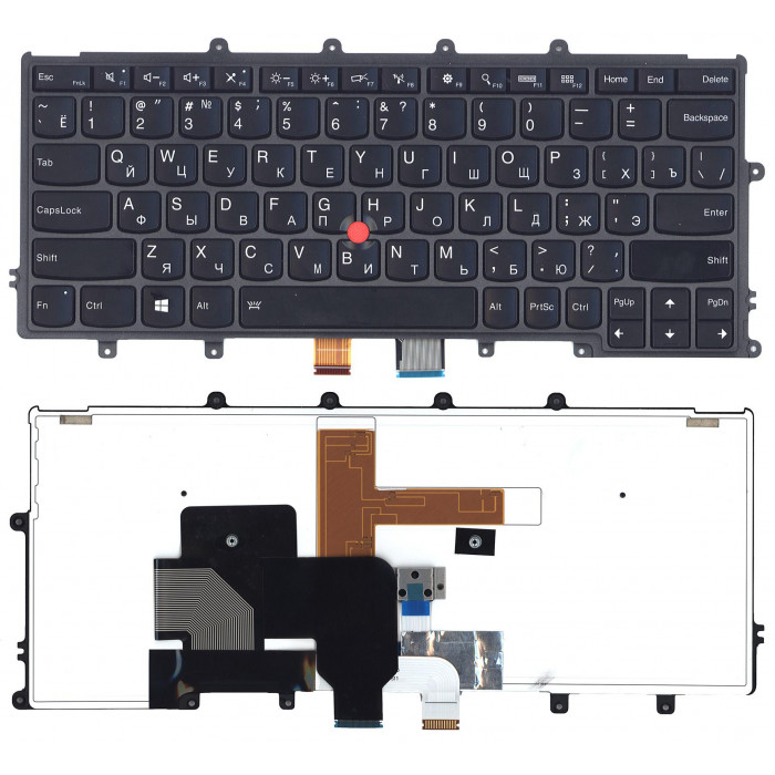 Клавиатура для Lenovo X240i X250 X260 X270 черная с подсветкой