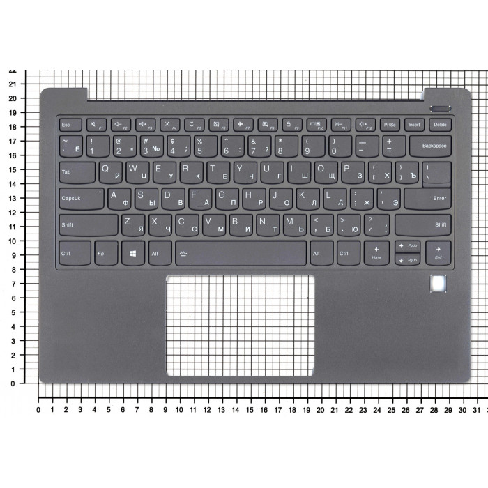 Клавиатура для Lenovo Yoga 730-13IKB черная с подсветкой