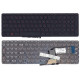 Клавиатура для HP Pavilion 15-P 17-F черная с красной подсветкой