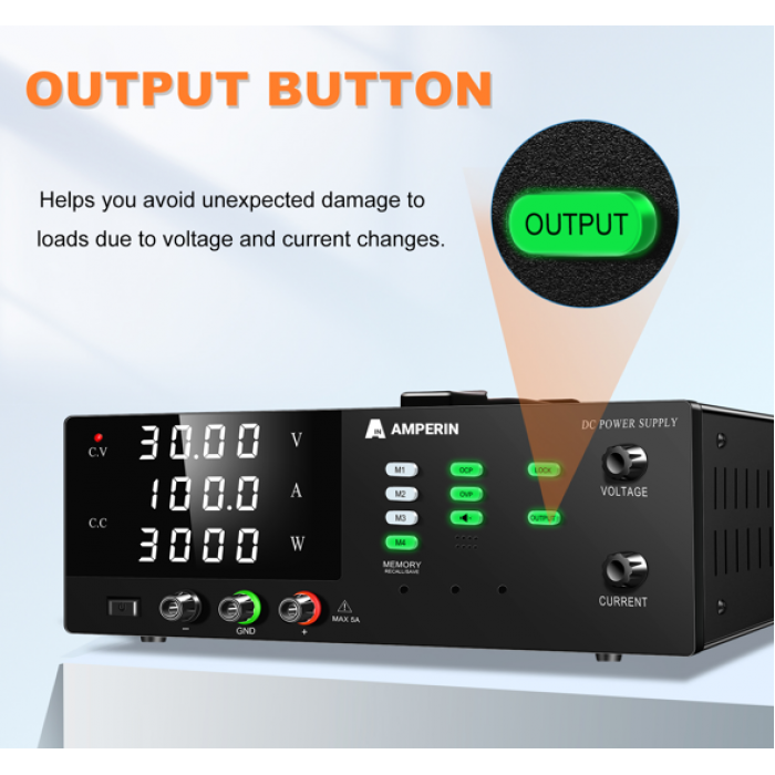 Лабораторный блок питания Amperin AI-MWS30010RS 300V, 10A