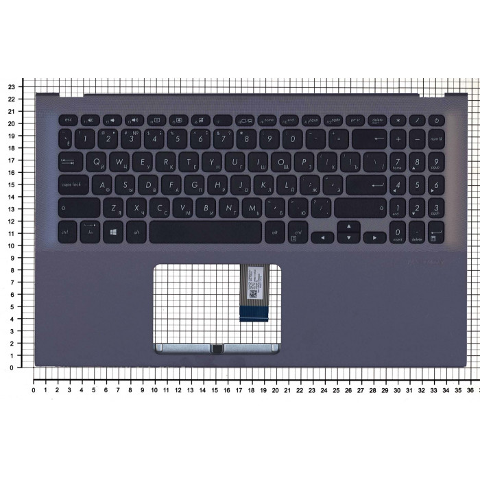 Клавиатура для ноутбука Asus X512 серая топ-панель
