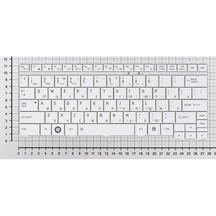 Клавиатура для Toshiba Portege M900 Satellite U500 U505 белая