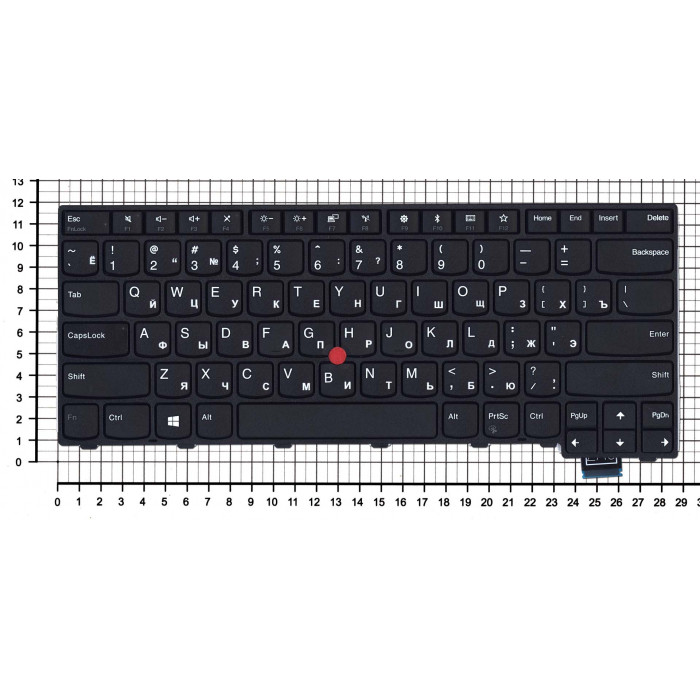 Клавиатура для Lenovo ThinkPad 13 (Gen 2) черная