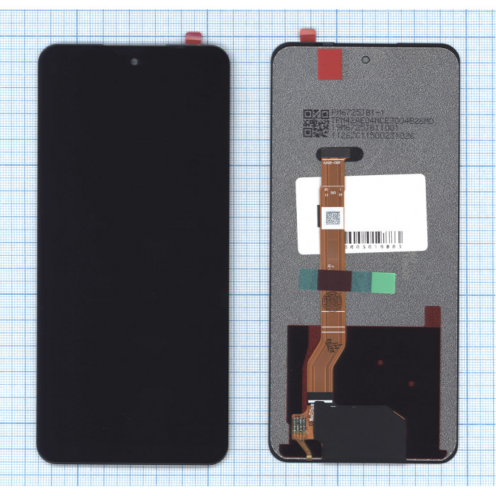 Дисплей (модуль) для OPPO A58 4G (CPH2577) в сборе с тачскрином черный