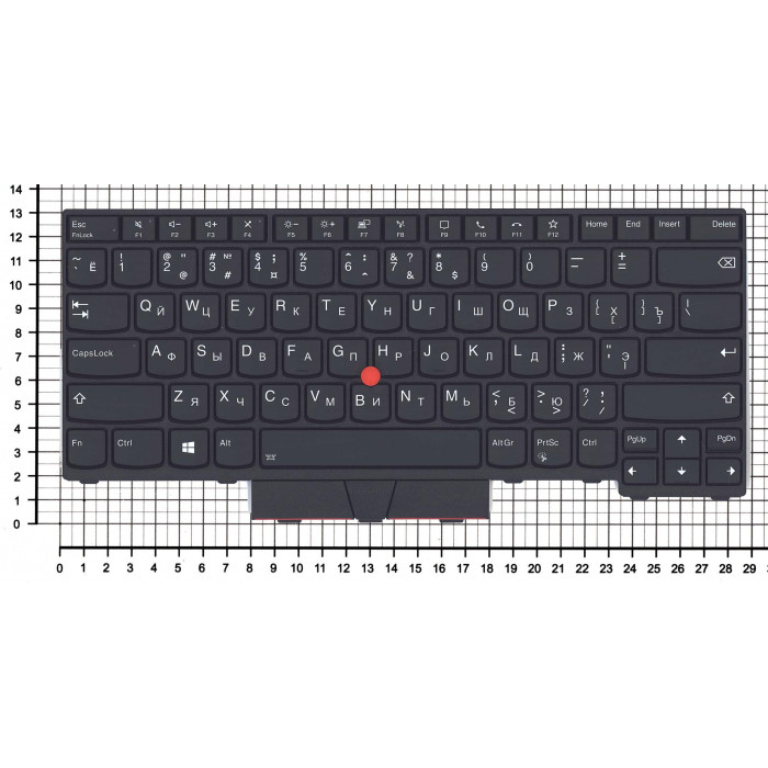 Клавиатура для Lenovo ThinkPad L14 gen 1/2 черная с подсветкой