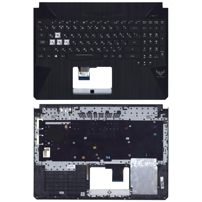 Клавиатура для Asus FX505 черная топ-панель с подсвтекой