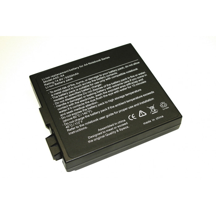 Аккумулятор для Asus A4D, A4G, A4GA 14.8V 5200mAh A42-A4 OEM черная