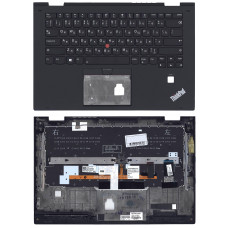 Клавиатура для Lenovo Thinkpad Yoga X1 2nd Gen 2017 черная с подсветкой топ-панель