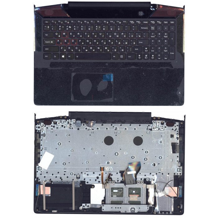 Клавиатура для Lenovo IdeaPad Y700 Y700-15ISK черная топ-панель