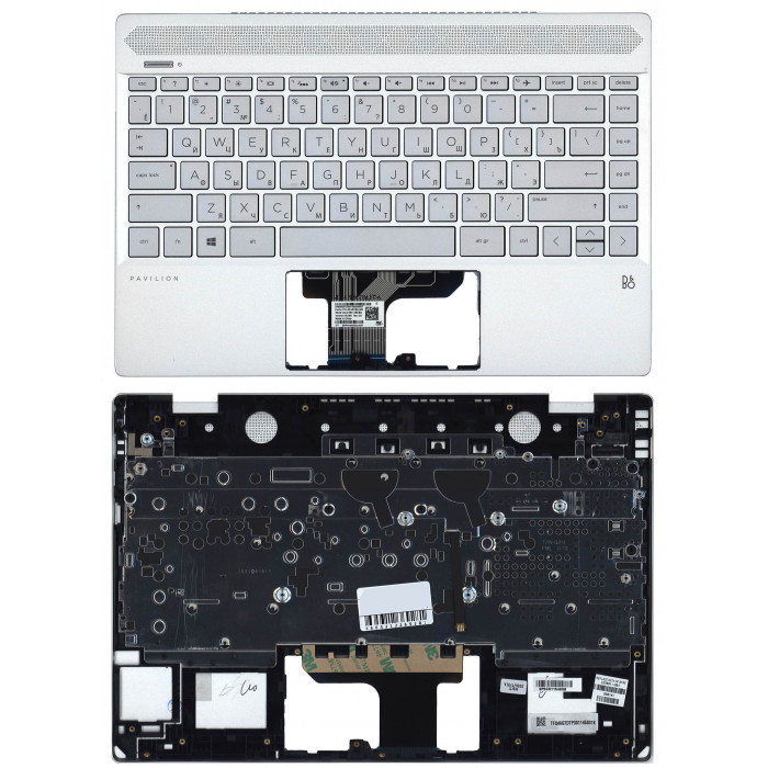Клавиатура для HP Pavilion 13-AN топкейс серебро