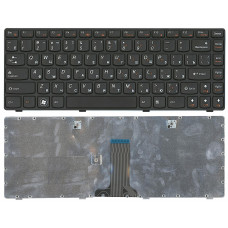 Клавиатура для Lenovo G480 черная с черной рамкой