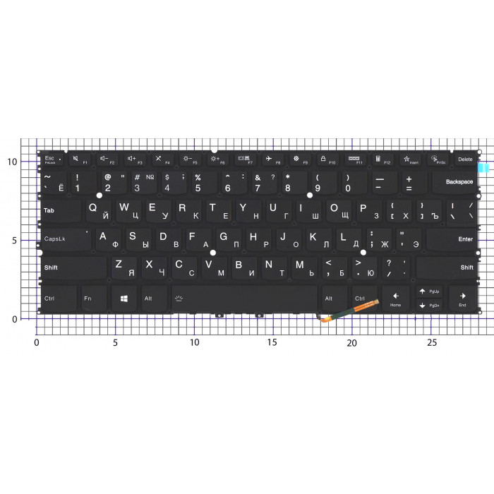 Клавиатура для ноутбука Lenovo Yoga Slim 9-14ITL05 черная