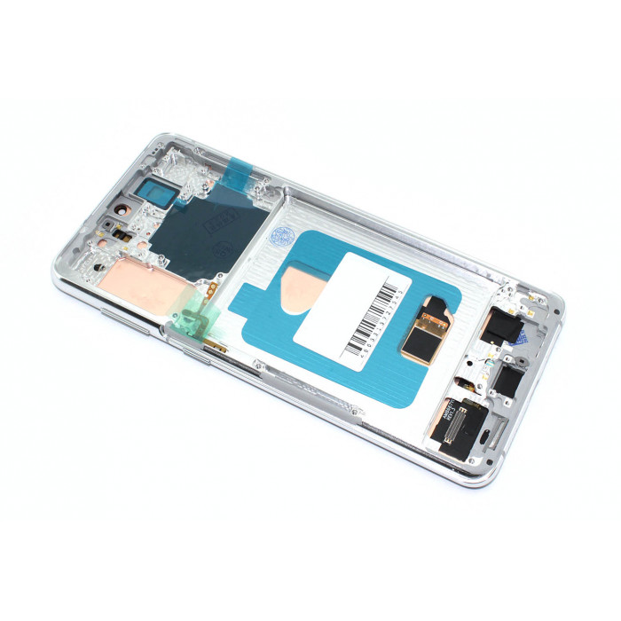 Дисплей для Samsung Galaxy S21 Plus 5G SM-G996B в сборе с тачскрином и рамкой (OLED) серебро