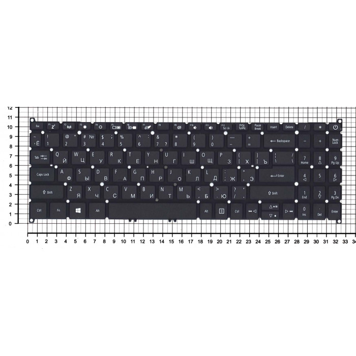 Клавиатура для Acer Extensa 15 EX215-51 черная