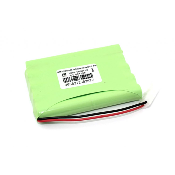 Аккумулятор Ni-Mh 12V 2400 mAh AA Flatpack разъем KET-2P (5+5)