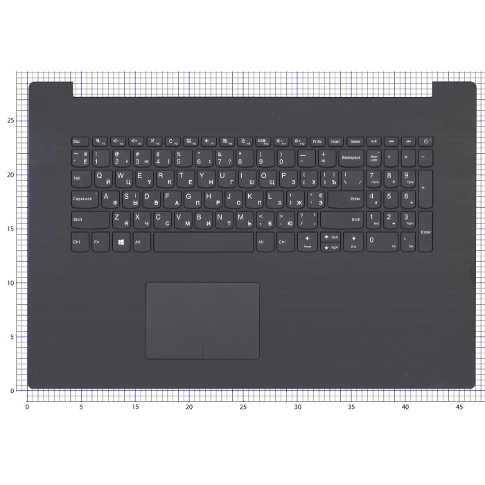 Клавиатура для ноутбука Lenovo 320-17 V320-17 топкейс темно-серый