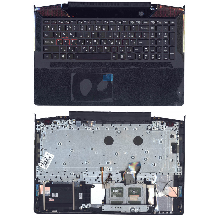 Клавиатура для Lenovo IdeaPad Y700 Y700-15ISK черная топ-панель