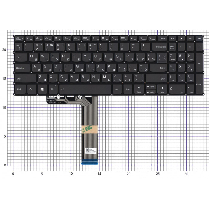 Клавиатура для ноутбука Lenovo IdeaPad 1 15AMN7 черная