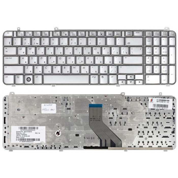 Клавиатура для HP Pavilion DV6-1000 DV6-2000 серебристая