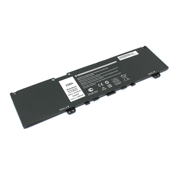 Аккумулятор для Dell Inspiron 13 7373 (F62G0) 11.4V 2200mAh OEM